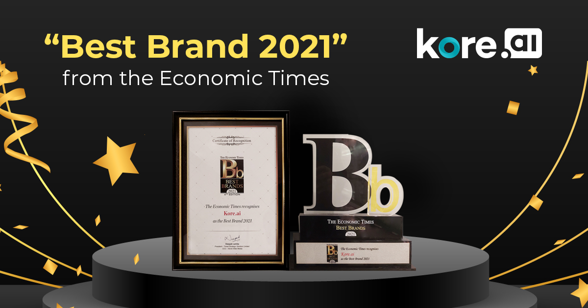 Kore_ai ET Best Brand 2021 Banner