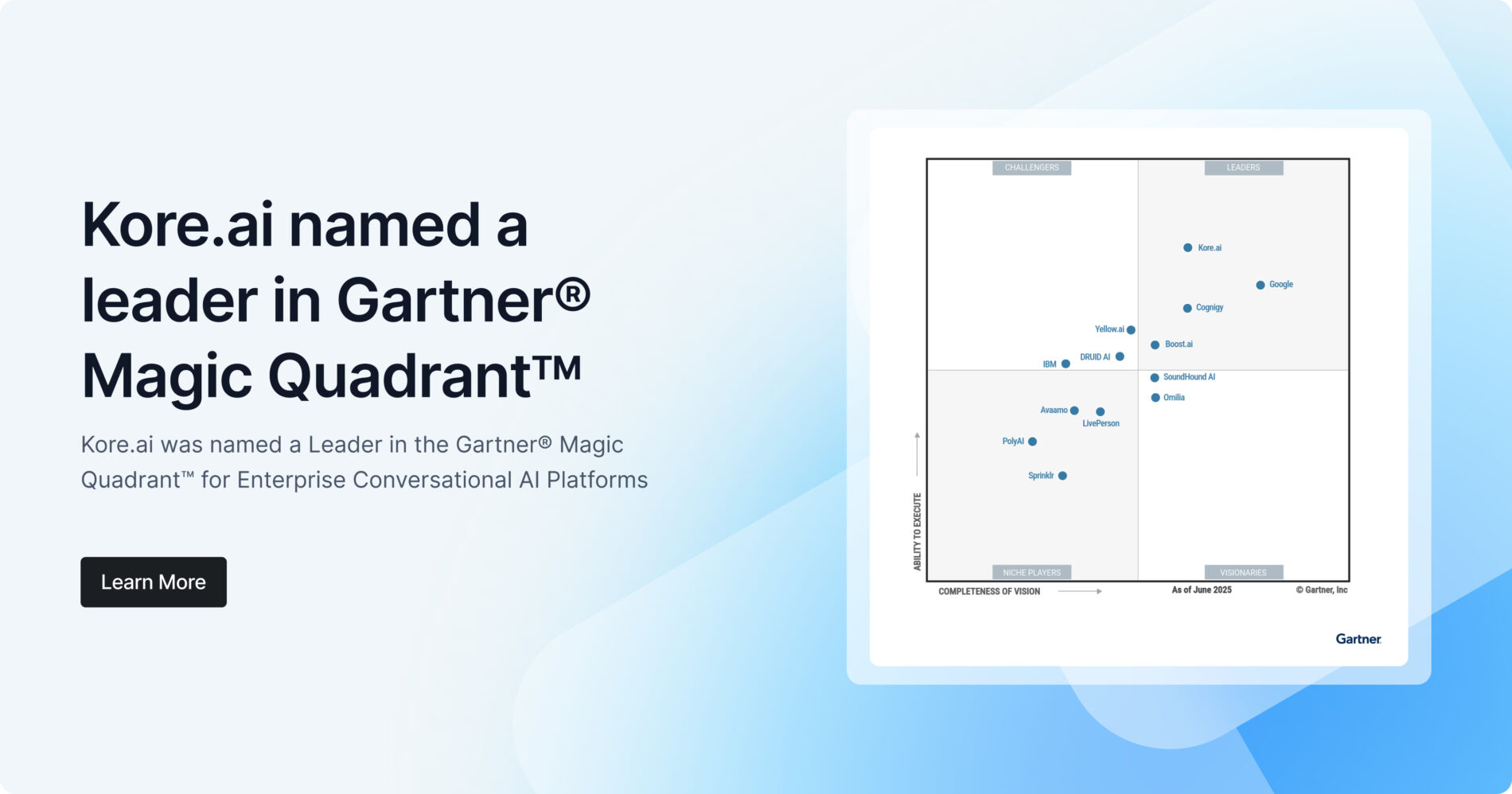 Kore Ai Named A Leader In Gartner Magic Quadrant For Conversational AI Platforms 2